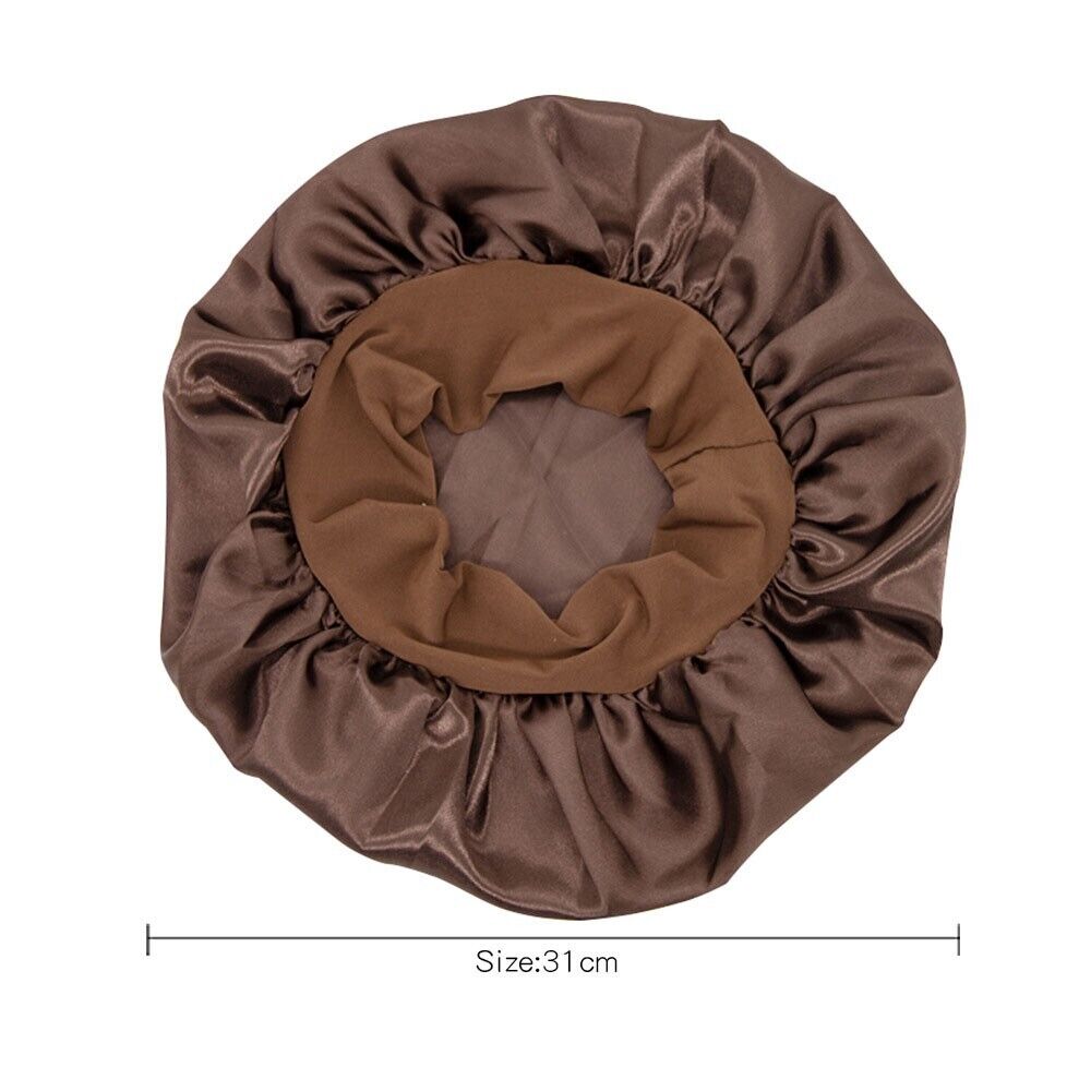 Sleeping Bonnet Hair Wrap Silk Satin Cap Women Elastic Night Soft Hat Headwear