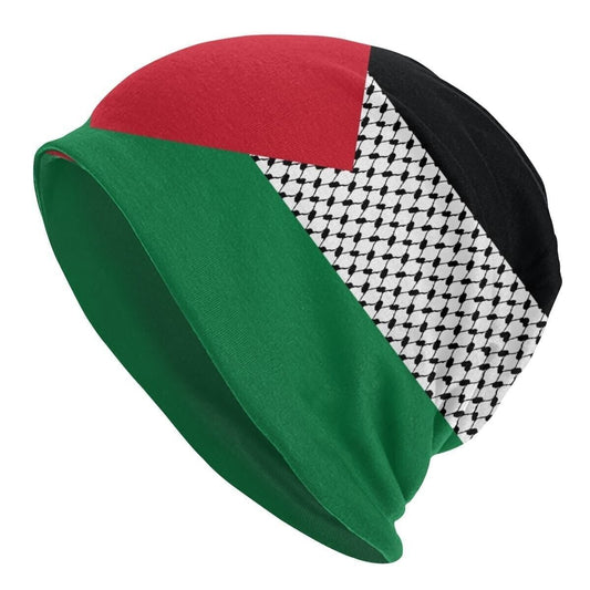 Unisex Bonnet Hats Palestine Flag Beanie Caps Palestinian Hatta Keffiyeh Pattern