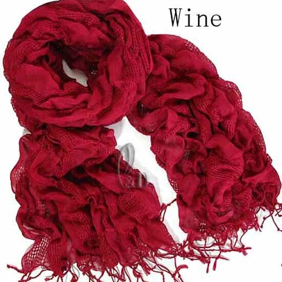 WINTER WARMER KNITTED PLEATED BUBBLE WRAP SCARF/SHAWL SC020