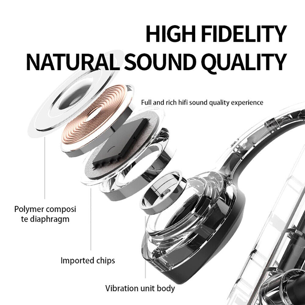 Waterproof Bone Conduction Earphones Wireless Headphones Headset Sport Bluetooth