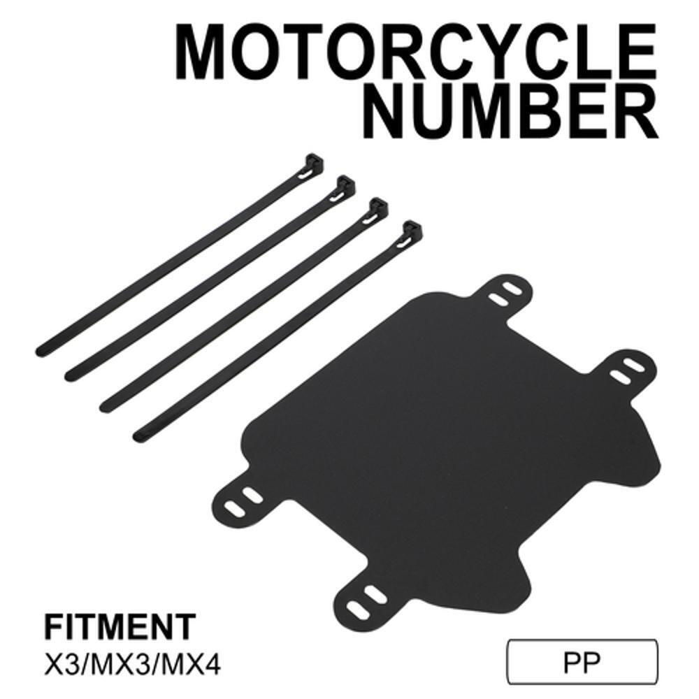 Motorcycle Number Plate Plastic For Talaria Sting X3 MX3 MX4 Dirt Bike Black