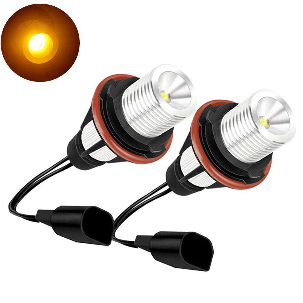 2x Angel Eyes LED Halo Ring Light Bulbs Error Free For BMW X5 E39 E53 E60 E61 E63