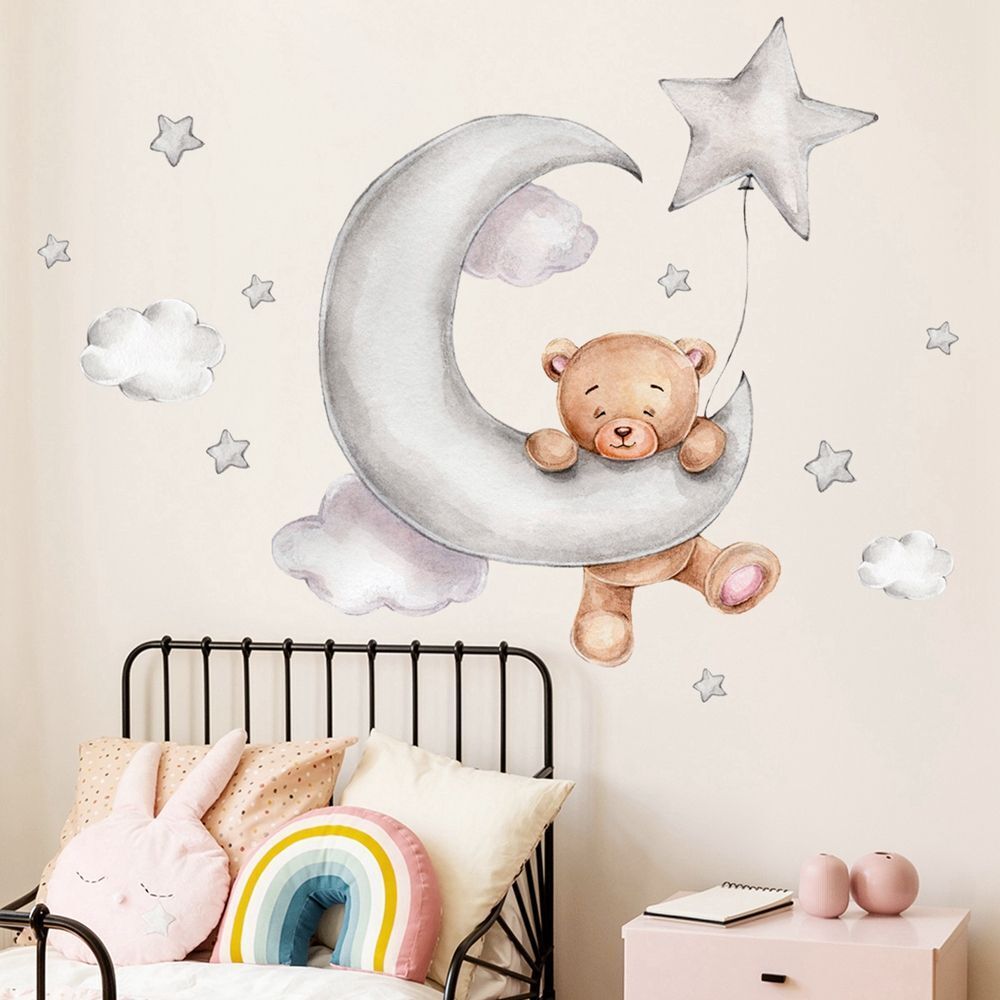 Room Decals Baby Home Decoration Bear Wall Stickers Nursery Sticker Wall Decals