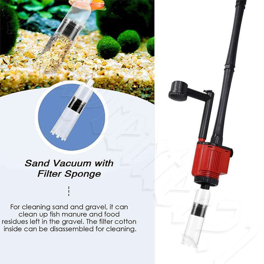 Aquarium Electric Siphon Pump Vacuum Cleaner Fish Tank Clean Water Change Gravel