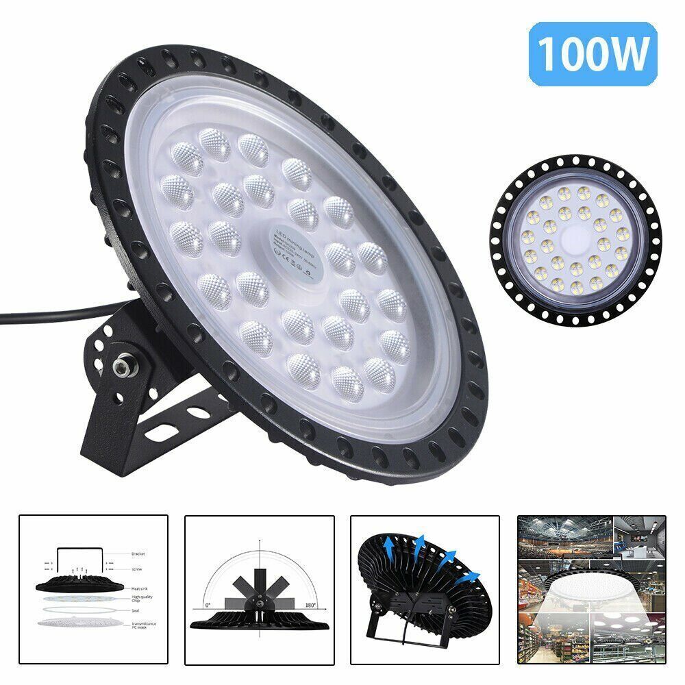 LED High Bay Light 500W 300W 200W Warehouse Led Shop Lamp Fixture UFO w/ AU Plug