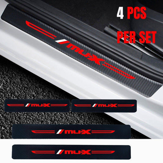 4×For Isuzu Mux Car Door Plate Sill Scuff Anti Scratch Decal Sticker Protector