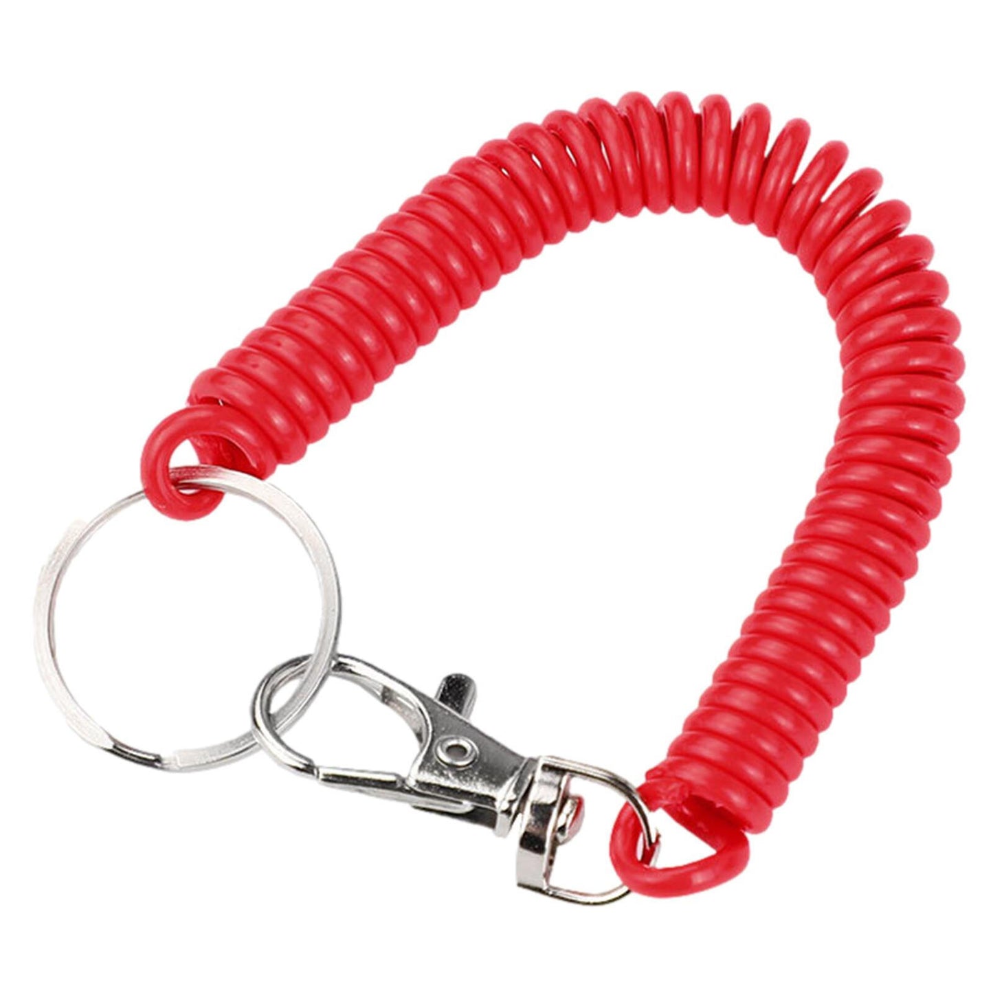 Retractable Coiled Fishing Lanyard Safety Rope Tether Grippers Rods Camping Tool