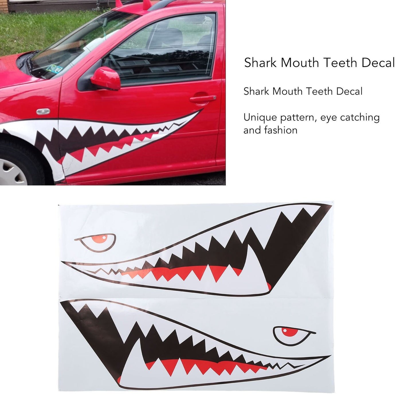 Mouth Teeth Decal Mouth Teeth Decal Lightweight Car Exterior Side Door