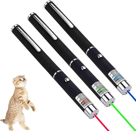 3x Laser Pointer Pen Green Purple Red Light Visible Beam For Cat Dog office Pet