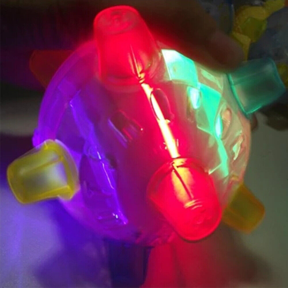 Pet LED Activation Flashing Music Dog Light Jumping Ball Bouncing Vibrating Toys