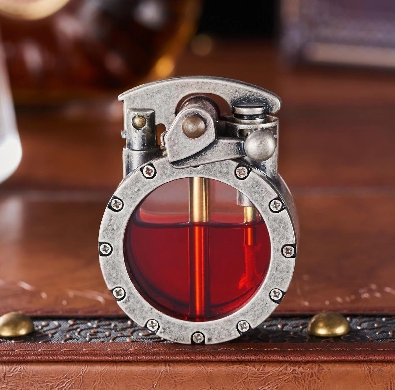 Transparent Kerosene Lighter Retro Steampunk Lighter (No Fuel)