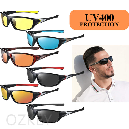 Men Sunglasses UV400 Polarized Glasses Fishing Sports Driving WrapAround Eyewear