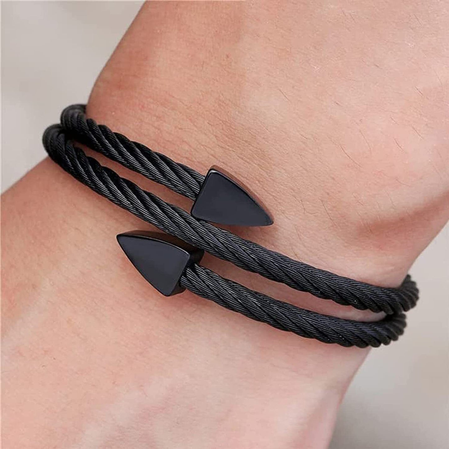 Men Women Titanium Ion Osimium Bangle Magnetic Lymphatic Drainage Wrist Bracelet