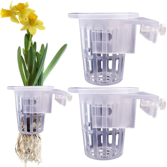 4 X Aquarium Plant Holder Fish Tank Plant Pot With Holes Aquatic Plant