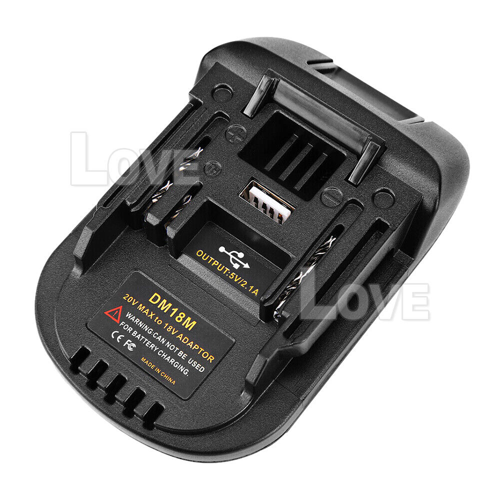 Battery Adapter For Makita Tools Convert to Milwaukee M18 18V Converter Tool USB