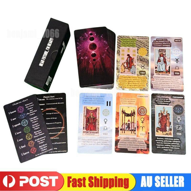 Tarot Cards Deck for Beginners Vintage Card Set Family Party Playing Board Gift