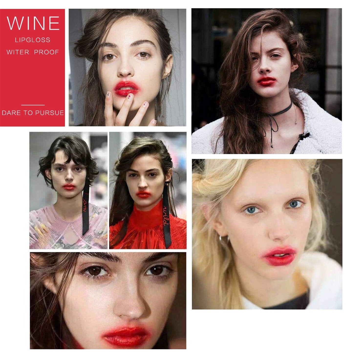 Wine Lip Lipstick Tint Long Lasting Gloss Matte Make Up Stain Liquid 6 Colors