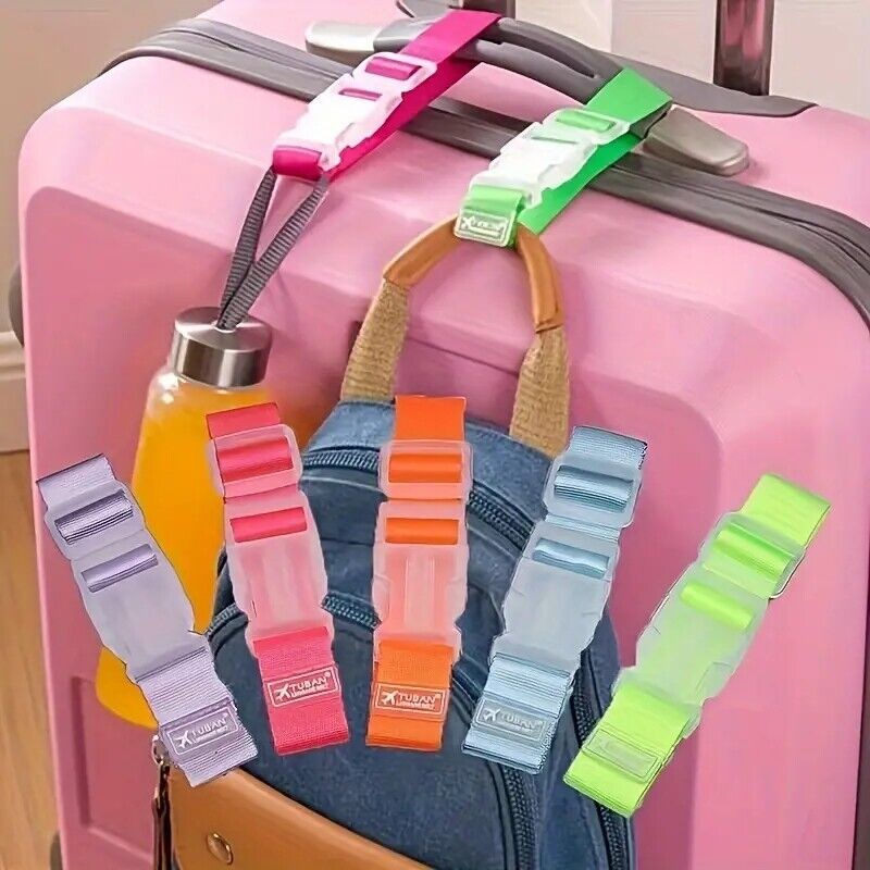 10PCS Travel Luggage Case Suitcase Bag Clip Strap Adjustable Belt Buckle Decor