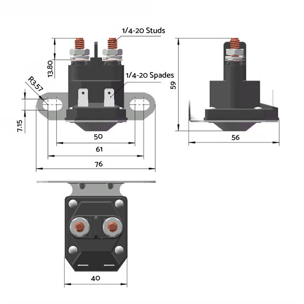 Mower Starter Solenoid Relay SuitableFor John Deere D100 D105 D110 Lawn Tractors