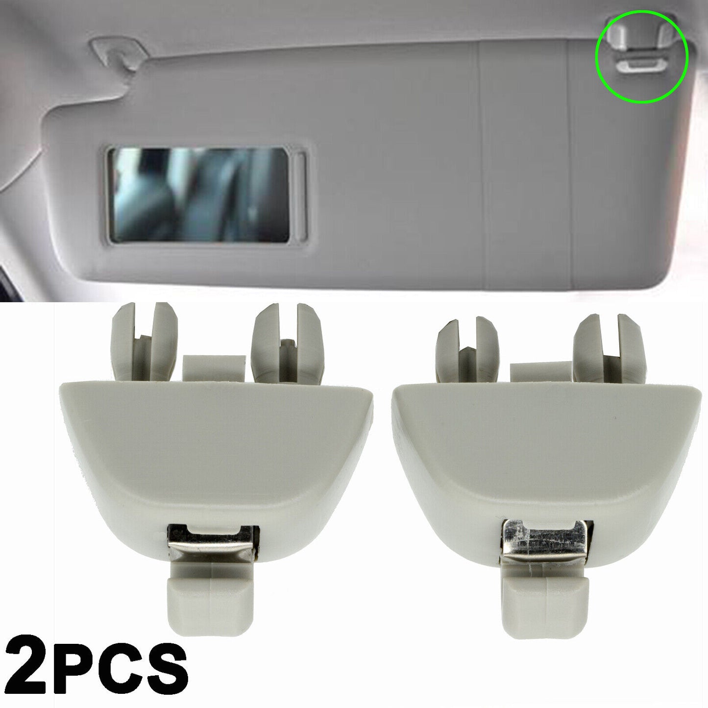 2Pcs Sun Visor Hook Clip For VW Passat B7 Polo UP SEAT MII SKODA CITIGO RAPID