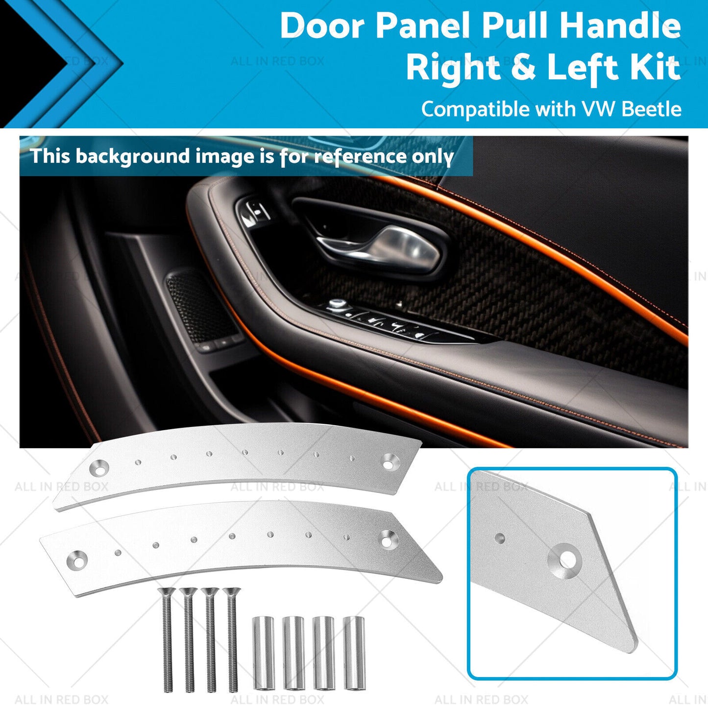 Right&Left Aluminum Door Panel Pull Handle Kit Suitable For VW Beetle 1998-2010