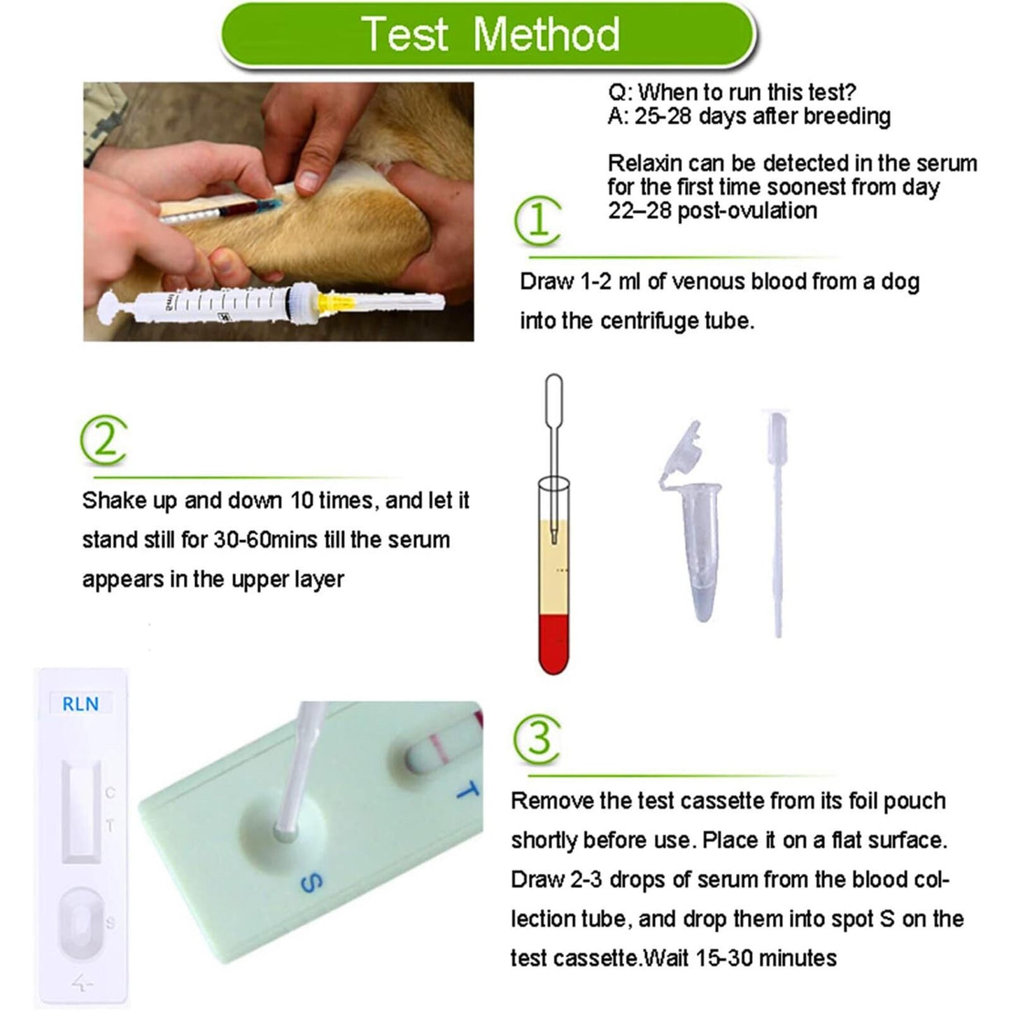 4Pcs/Set Canine Early Pregnancy Detection Test Strips Kits for Dog, Medical Kits