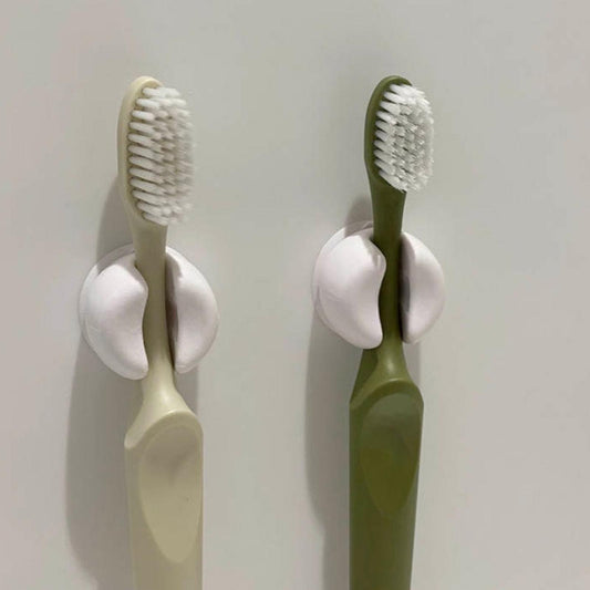 Simple Suction Cup Toothbrush Holder Bathroom Wall Perforated