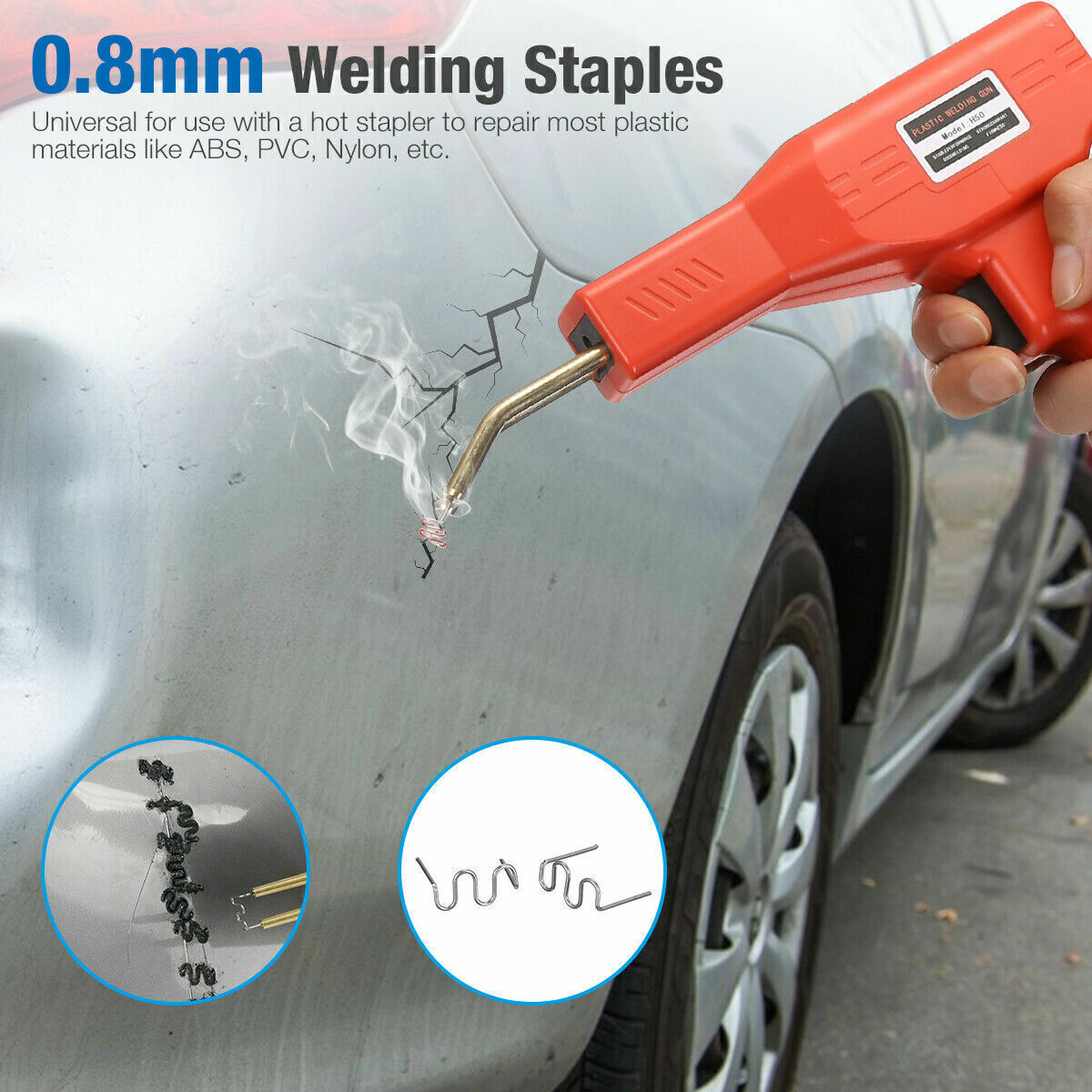 1000PCS Hot Staples Plastic Welding Wave Stapler For Car Bumper Repair Tool Kit