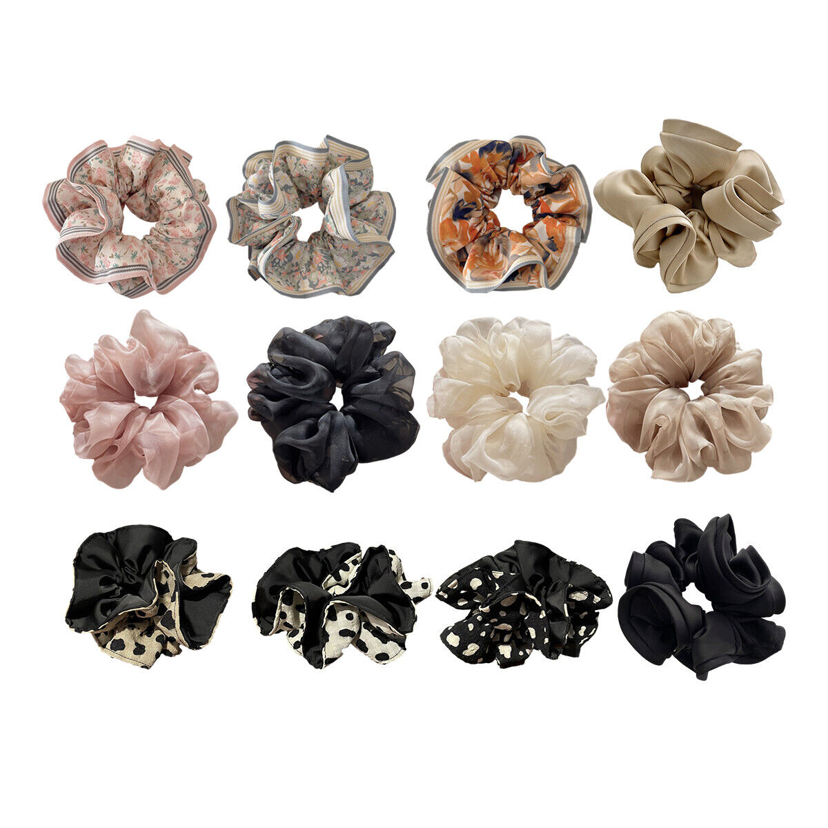 Oversize Large Scrunchies Silk Satin Elastic Hair Hair Bands Rope Tie Ponytail