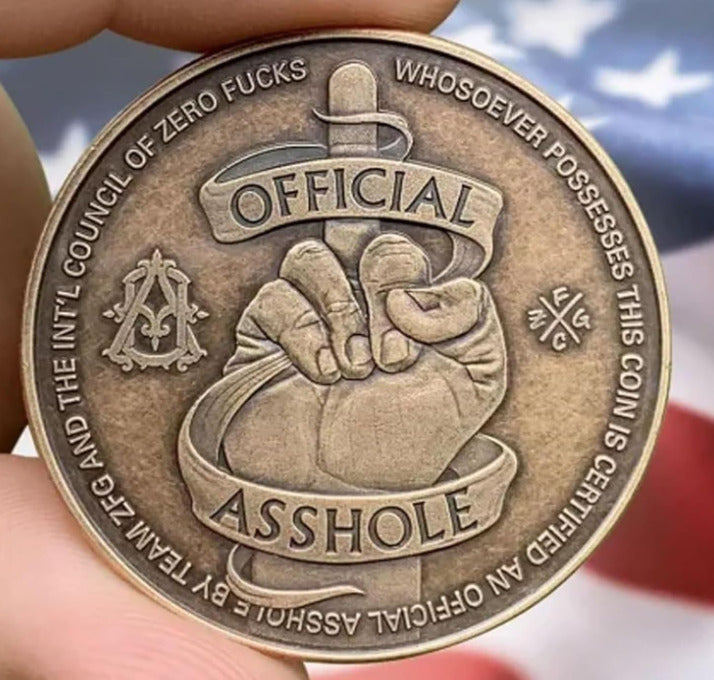 Hilarious Dickhead of The Year Award Challenge Coin Funny Challenge Coin