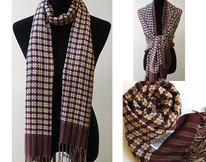 UNISEX'S PLAIDS JACQUARD SOFT PASHMINA WRAP SCARF/SHAWL SC084