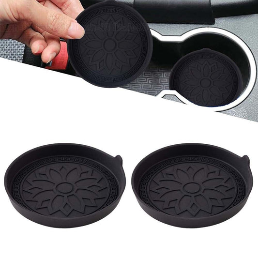 2x Universal Car Auto Cup Holder Anti-Slip Insert Coaster Black Car Accessories