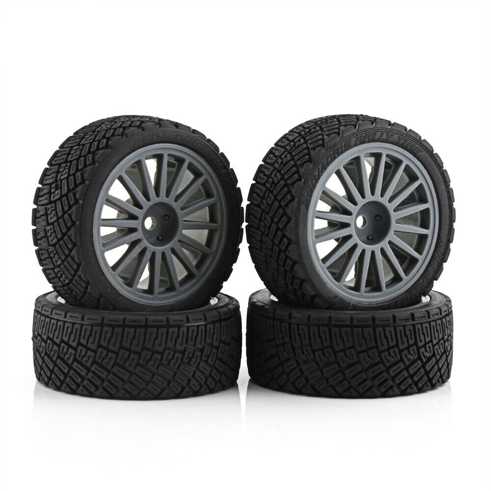 For HPI KYOSHO Tamiya 1:10 WRC TT02 XV01 RC Car 4PCS Tyre Drift Wheel Hub Tires