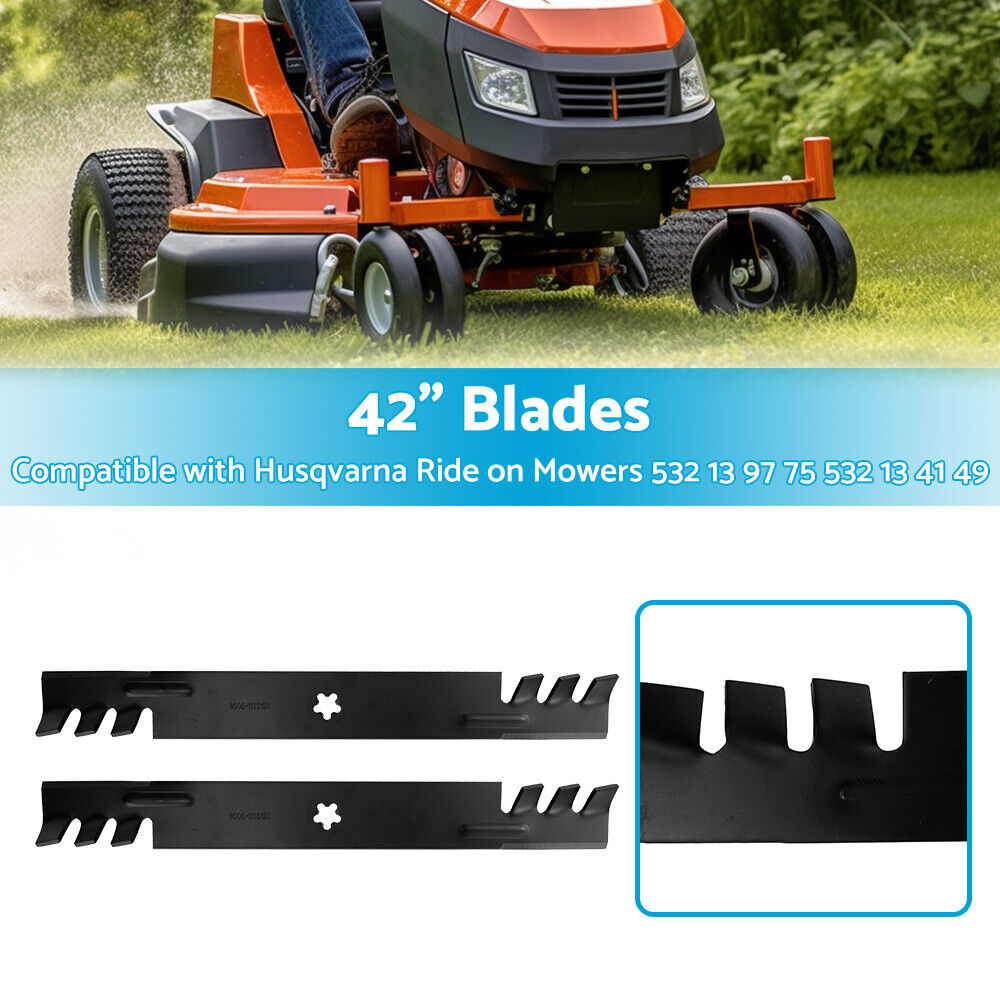 42" Blades Suitable For Husqvarna Ride on Mowers 532 13 97 75 532 13 41 49