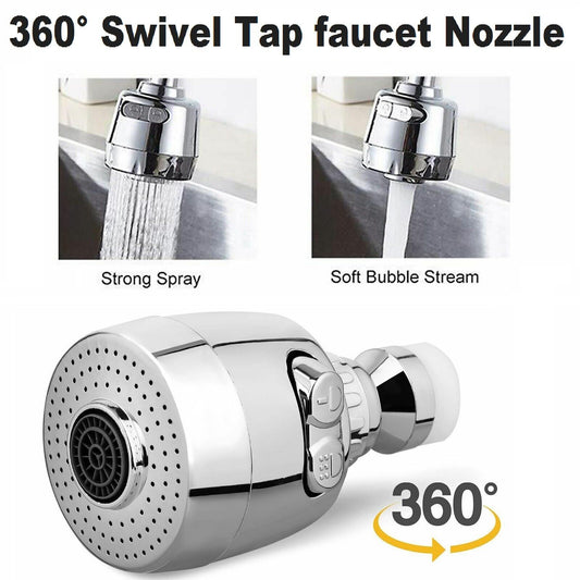 New 360° Swivel Tap faucet Nozzle Kitchen Sprayer Aerator Attachment