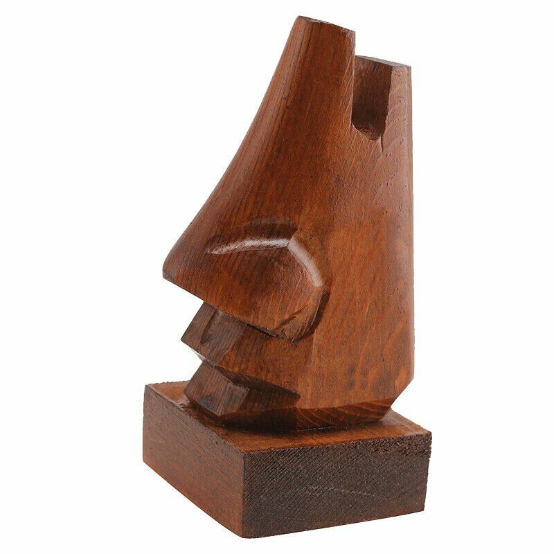 Wooden Nose-Shaped Sculpture Sunglasses Eyeglasses Glasses Holder Display Stand