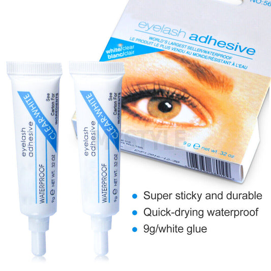 2x DU Waterproof Clear White False Adhesive Eye Lash Glue Eyelashes Makeup