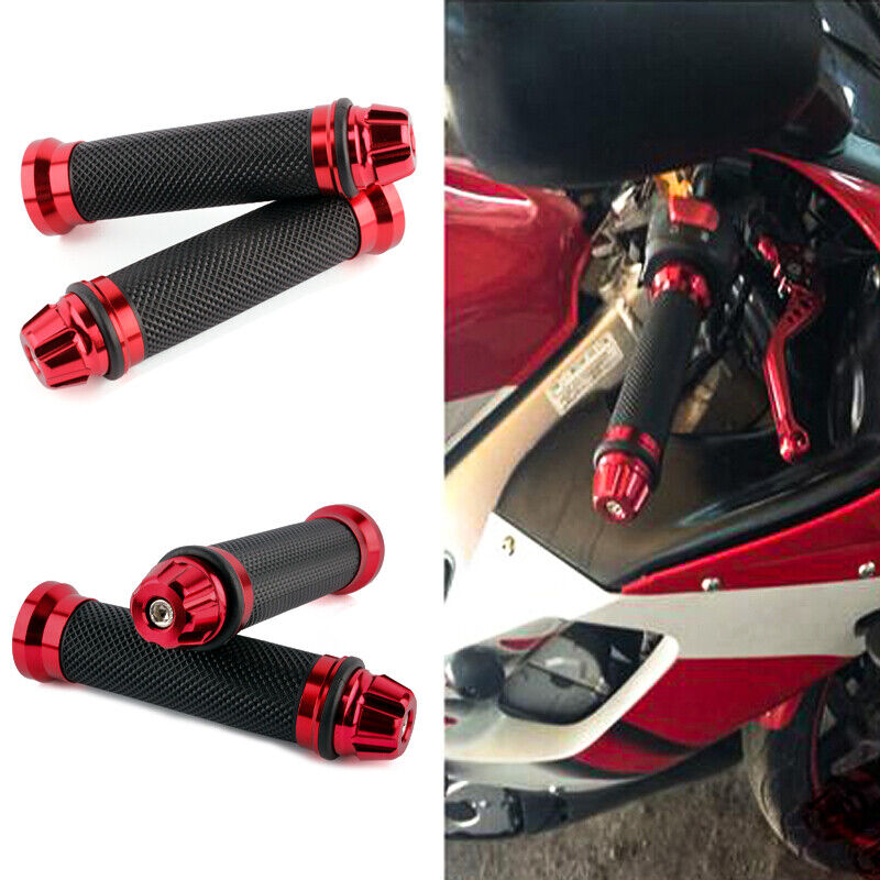 Motorcycle 7/8" Red Handlebar Hand Grips For Honda CBR600 f4i CBR600RR CBR929RR