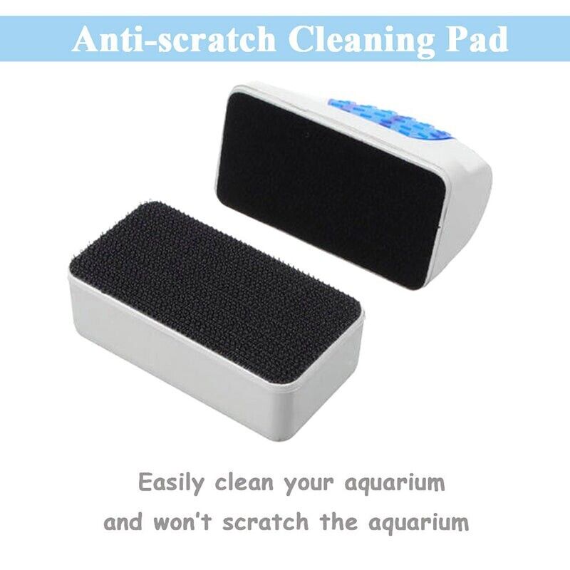 Magnetic Fish Tank Brush Algae Magnet Aquarium Glass Aquatic Cleaner Cleaning