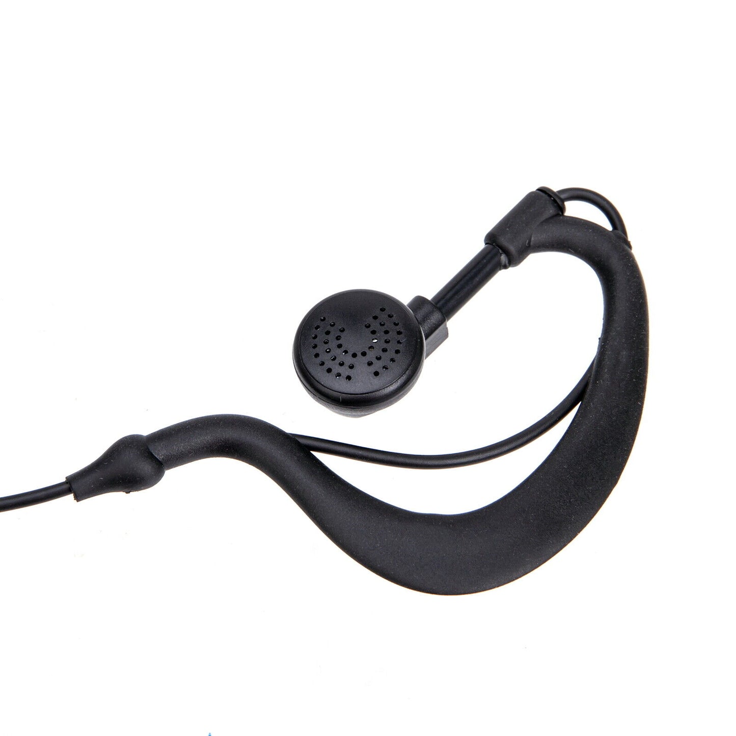 G Shape Police Earpiece Headset with Microphone PTT 2-pin F Plug for Icom ICV8