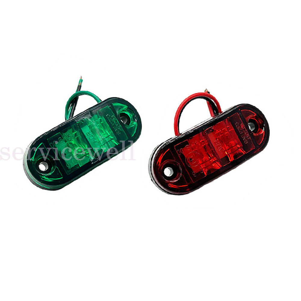 LED Signal Nav Navigation Lights Strip Port Starboard Marine Boat Red & Green