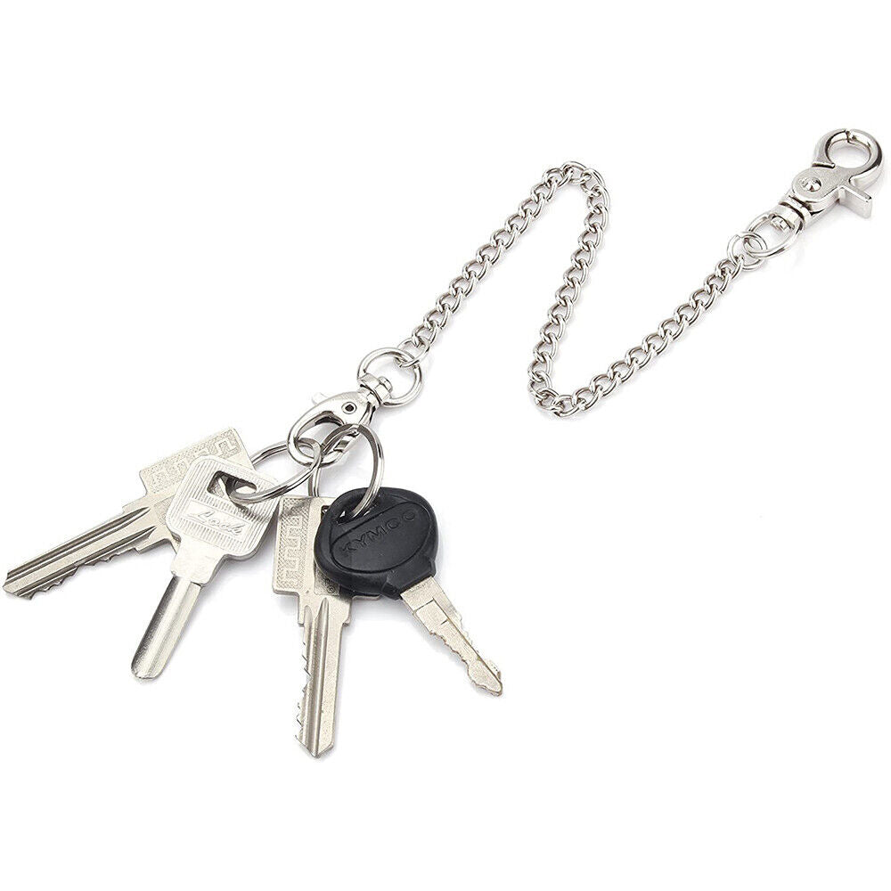 Silver Mental Key Chain Clip Pants Jeans Hip hop Biker Wallet Chain Belt Jewelry