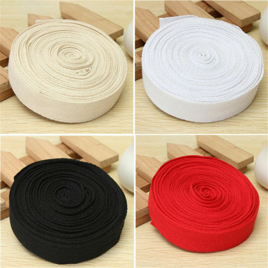 10Mx25mm Cotton Webbing Herringbone Twill Tape Sewing Strap For DIY Apron Cloth