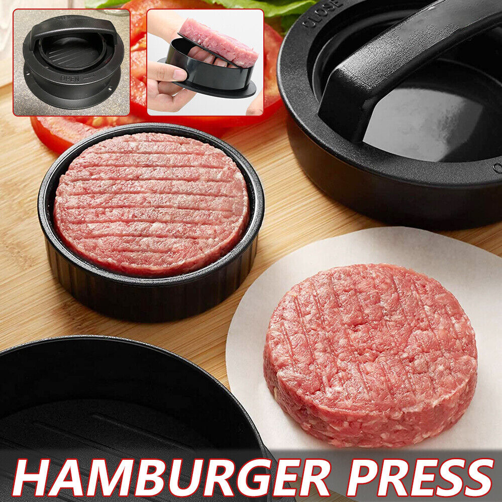 5in1 Hamburger Press Mould Stuffed Non-stick Burger Patty Maker Kitchen Tools