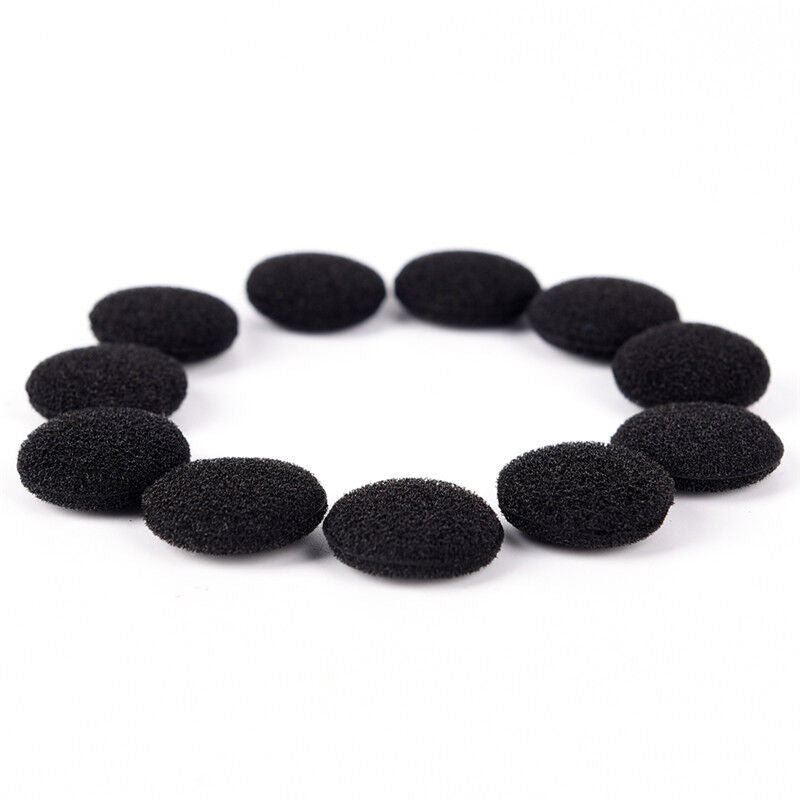 30PCS Black Soft Foam Sponge Ear Pad Earbud Cap For Headphone Earphone Cover&RM