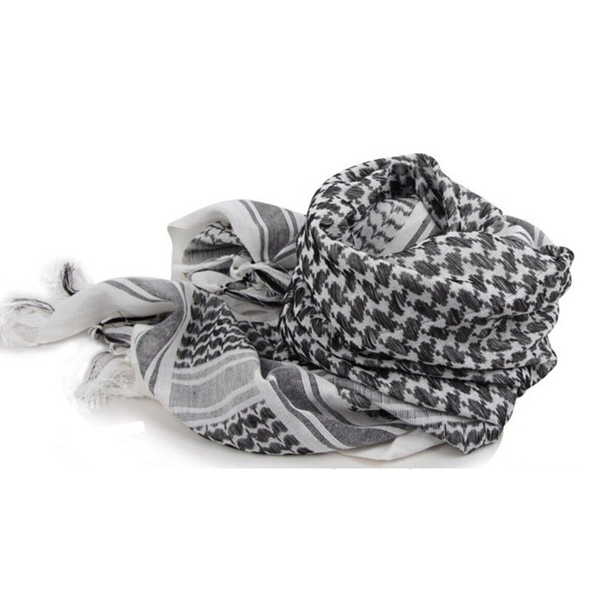 Keffiyeh Shemagh Head Scarf - 100% Cotton Palestinian Desert Army Wrap Scarf