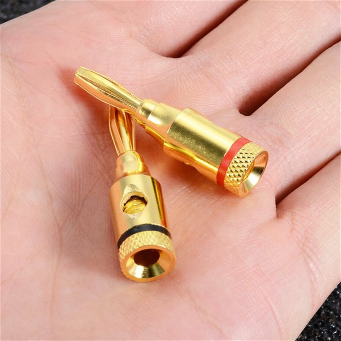 40PCS 4mm Banana Plug Gold Plated Musical Audio Speaker Cable Wire Connector