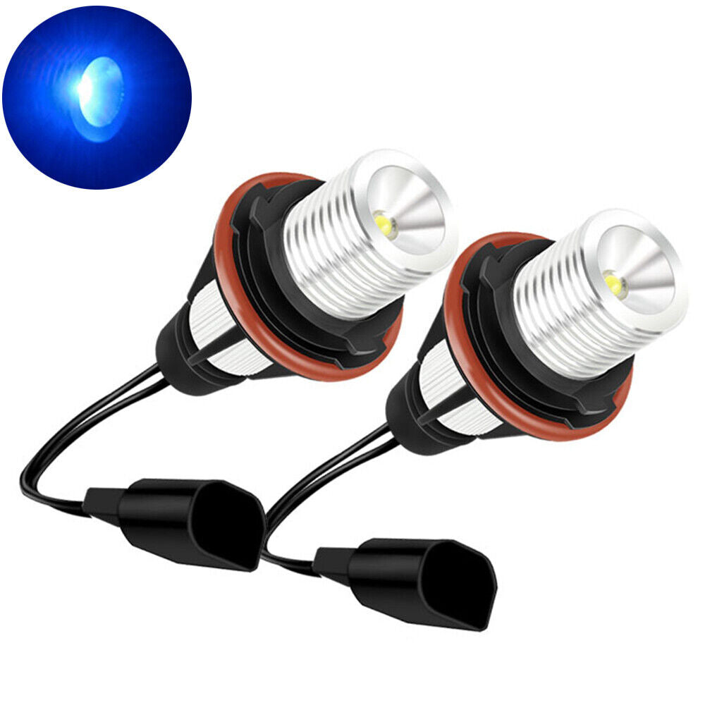 2x Angel Eyes LED Halo Ring Light Bulbs Error Free For BMW X5 E39 E53 E60 E61 E63