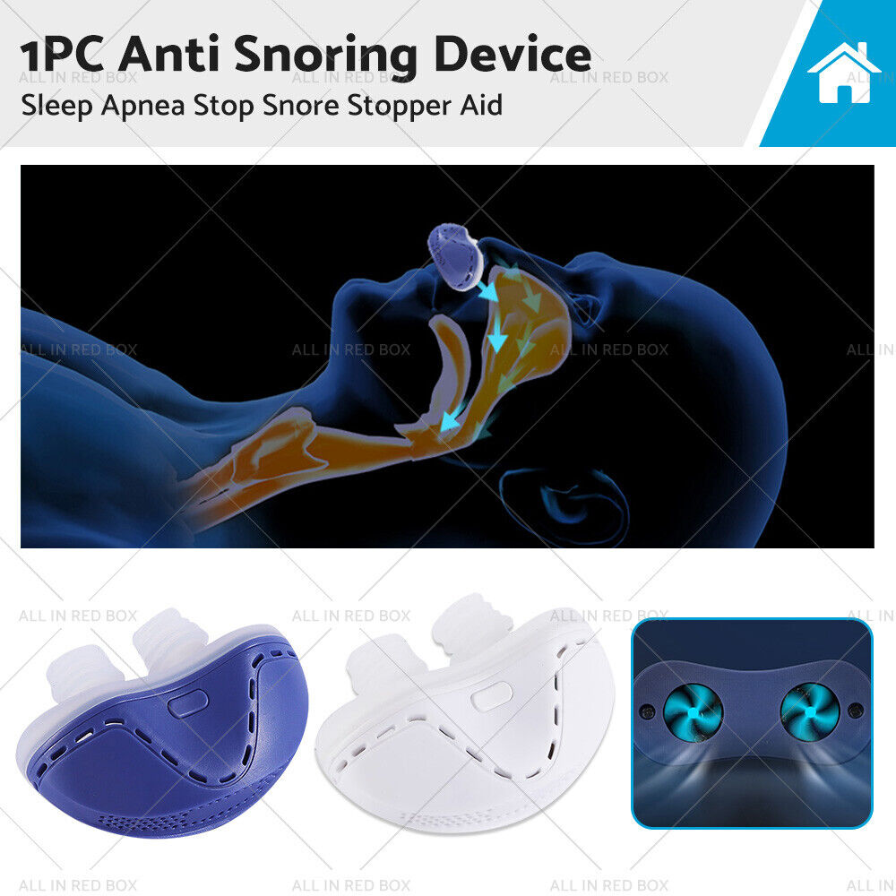 Micro Electric CPAP Noise Sleep Apnea Stop Snore Stopper Aid Anti Snoring Device