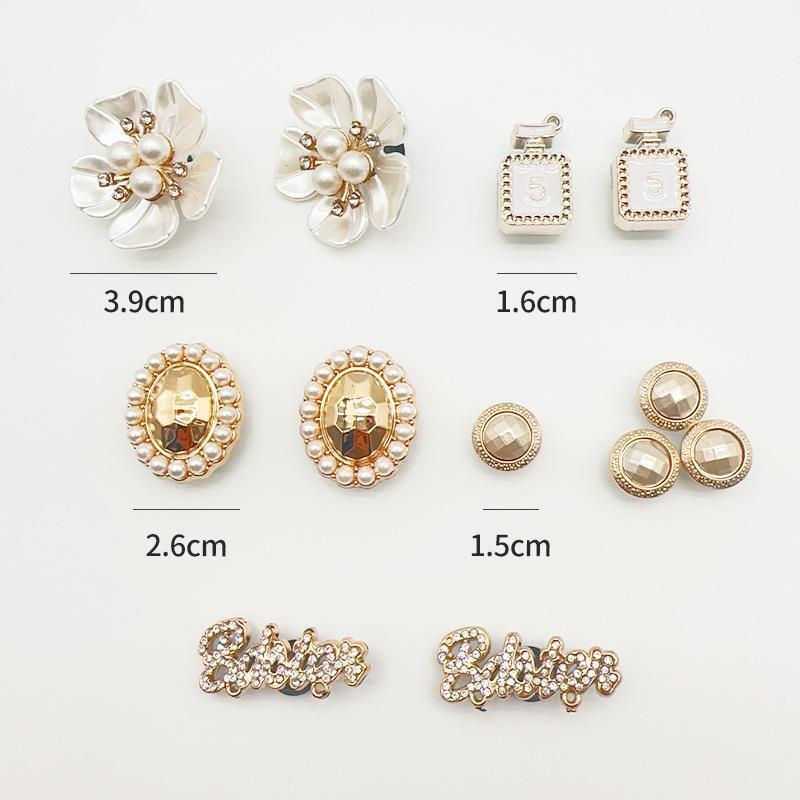 Rhinestone Faux Pearl Girl Shoes Charms Bling For Croc Shoe DIY Accessories